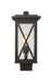 Outdoor Post Mount Fixture Z-Lite 583PHMS-BK Black Brookside 1 Light Outdoor Post Mount Fixture Z-Lite