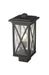Outdoor Post Mount Fixture Z-Lite 583PHMS-BK Black Brookside 1 Light Outdoor Post Mount Fixture Z-Lite