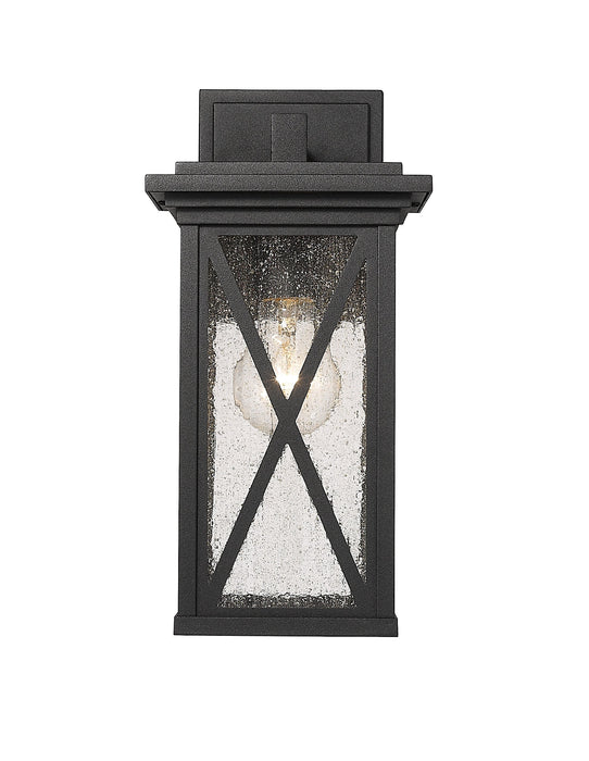 Outdoor Wall Light Z-Lite 583S-BK Black Brookside 1 Light Outdoor Wall Light Z-Lite