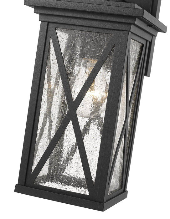 Outdoor Wall Light Z-Lite 583S-BK Black Brookside 1 Light Outdoor Wall Light Z-Lite
