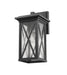 Outdoor Wall Light Z-Lite 583S-BK Black Brookside 1 Light Outdoor Wall Light Z-Lite