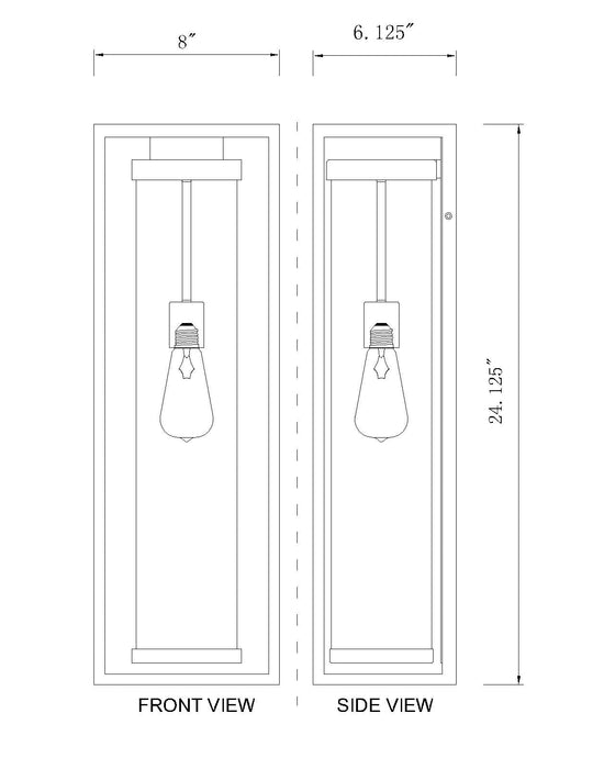 Outdoor Wall Light Z-Lite 584B-BK Black Dunbroch 1 Light Outdoor Wall Light Z-Lite