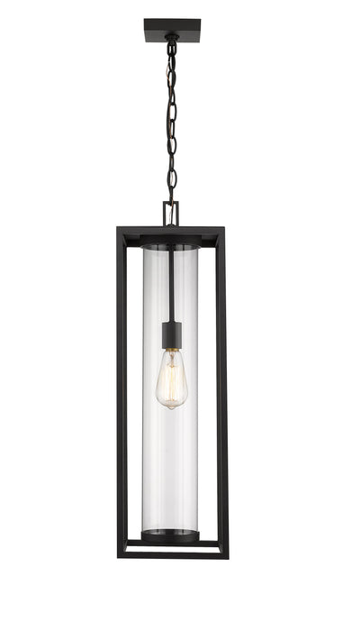 Outdoor Chain Mount Ceiling Fixture Z-Lite 584CHB-BK Black Dunbroch 1 Light Outdoor Chain Mount Ceiling Fixture Z-Lite