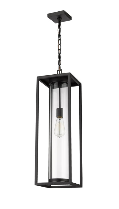 Outdoor Chain Mount Ceiling Fixture Z-Lite 584CHB-BK Black Dunbroch 1 Light Outdoor Chain Mount Ceiling Fixture Z-Lite