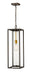 Outdoor Chain Mount Ceiling Fixture Z-Lite 584CHB-DBZ-OBS Deep Bronze + Outdoor Brass Dunbroch 1 Light Outdoor Chain Mount Ceiling Fixture Z-Lite