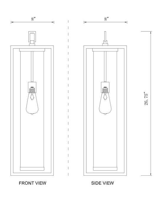 Outdoor Chain Mount Ceiling Fixture Z-Lite 584CHB-DBZ-OBS Deep Bronze + Outdoor Brass Dunbroch 1 Light Outdoor Chain Mount Ceiling Fixture Z-Lite