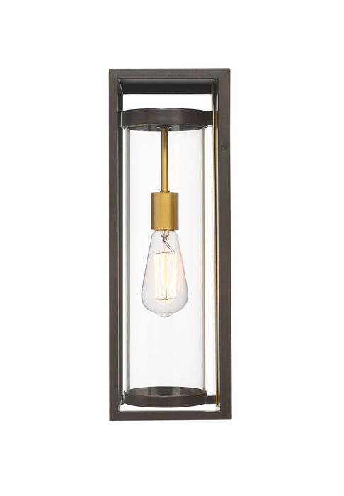 Outdoor Wall Light Z-Lite 584M-DBZ-OBS Deep Bronze + Outdoor Brass Dunbroch 1 Light Outdoor Wall Light Z-Lite