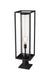Outdoor Pier Mounted Fixture Z-Lite 584PHBR-533PM-BK Black Dunbroch 1 Light Outdoor Pier Mounted Fixture Z-Lite