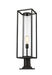 Outdoor Pier Mounted Fixture Z-Lite 584PHBR-533PM-BK Black Dunbroch 1 Light Outdoor Pier Mounted Fixture Z-Lite