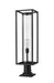 Outdoor Pier Mounted Fixture Z-Lite 584PHBR-533PM-BK Black Dunbroch 1 Light Outdoor Pier Mounted Fixture Z-Lite