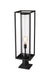 Outdoor Pier Mounted Fixture Z-Lite 584PHBR-553PM-BK Black Dunbroch 1 Light Outdoor Pier Mounted Fixture Z-Lite