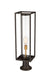 Outdoor Pier Mounted Fixture Z-Lite 584PHBR-553PM-DBZ Deep Bronze + Outdoor Brass Dunbroch 1 Light Outdoor Pier Mounted Fixture Z-Lite