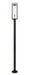 Outdoor Post Mounted Fixture Z-Lite 584PHBR-567P-DBZ Deep Bronze + Outdoor Brass Dunbroch 1 Light Outdoor Post Mounted Fixture Z-Lite