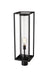 Outdoor Post Mount Fixture Z-Lite 584PHBR-BK Black Dunbroch 1 Light Outdoor Post Mount Fixture Z-Lite