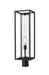Outdoor Post Mount Fixture Z-Lite 584PHBR-BK Black Dunbroch 1 Light Outdoor Post Mount Fixture Z-Lite