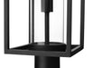 Outdoor Post Mount Fixture Z-Lite 584PHBR-BK Black Dunbroch 1 Light Outdoor Post Mount Fixture Z-Lite