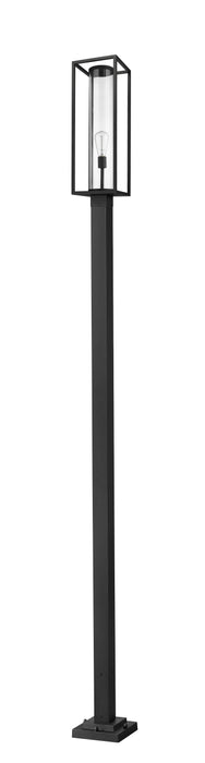 Outdoor Post Mounted Fixture Z-Lite 584PHBS-536P-BK Black Dunbroch 1 Light Outdoor Post Mounted Fixture Z-Lite