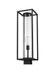 Outdoor Post Mount Fixture Z-Lite 584PHBS-BK Black Dunbroch 1 Light Outdoor Post Mount Fixture Z-Lite