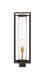 Outdoor Post Mount Fixture Z-Lite 584PHBS-DBZ-OBS Deep Bronze + Outdoor Brass Dunbroch 1 Light Outdoor Post Mount Fixture Z-Lite