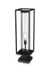 Outdoor Pier Mounted Fixture Z-Lite 584PHBS-SQPM-BK Black Dunbroch 1 Light Outdoor Pier Mounted Fixture Z-Lite