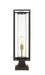 Outdoor Pier Mounted Fixture Z-Lite 584PHBS-SQPM-DBZ Deep Bronze + Outdoor Brass Dunbroch 1 Light Outdoor Pier Mounted Fixture Z-Lite