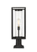 Outdoor Pier Mounted Fixture Z-Lite 584PHMR-533PM-BK Black Dunbroch 1 Light Outdoor Pier Mounted Fixture Z-Lite