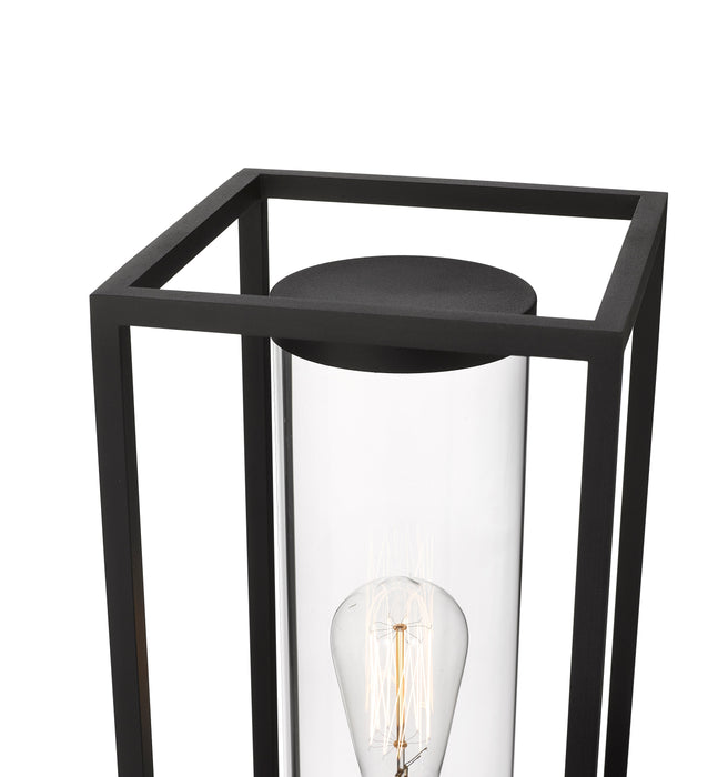 Outdoor Pier Mounted Fixture Z-Lite 584PHMR-533PM-BK Black Dunbroch 1 Light Outdoor Pier Mounted Fixture Z-Lite