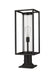 Outdoor Pier Mounted Fixture Z-Lite 584PHMR-533PM-BK Black Dunbroch 1 Light Outdoor Pier Mounted Fixture Z-Lite