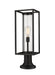 Outdoor Pier Mounted Fixture Z-Lite 584PHMR-553PM-BK Black Dunbroch 1 Light Outdoor Pier Mounted Fixture Z-Lite