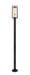 Outdoor Post Mounted Fixture Z-Lite 584PHMR-567P-DBZ Deep Bronze + Outdoor Brass Dunbroch 1 Light Outdoor Post Mounted Fixture Z-Lite