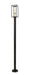 Outdoor Post Mounted Fixture Z-Lite 584PHMR-567P-DBZ Deep Bronze + Outdoor Brass Dunbroch 1 Light Outdoor Post Mounted Fixture Z-Lite