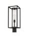 Outdoor Post Mount Fixture Z-Lite 584PHMR-BK Black Dunbroch 1 Light Outdoor Post Mount Fixture Z-Lite