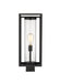 Outdoor Post Mount Fixture Z-Lite 584PHMS-BK Black Dunbroch 1 Light Outdoor Post Mount Fixture Z-Lite