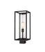 Outdoor Post Mount Fixture Z-Lite 584PHMS-BK Black Dunbroch 1 Light Outdoor Post Mount Fixture Z-Lite