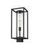 Outdoor Post Mount Fixture Z-Lite 584PHMS-BK Black Dunbroch 1 Light Outdoor Post Mount Fixture Z-Lite