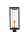 Outdoor Post Mount Fixture Z-Lite 584PHMS-DBZ-OBS Deep Bronze + Outdoor Brass Dunbroch 1 Light Outdoor Post Mount Fixture Z-Lite
