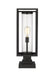 Outdoor Pier Mounted Fixture Z-Lite 584PHMS-SQPM-BK Black Dunbroch 1 Light Outdoor Pier Mounted Fixture Z-Lite