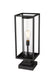 Outdoor Pier Mounted Fixture Z-Lite 584PHMS-SQPM-BK Black Dunbroch 1 Light Outdoor Pier Mounted Fixture Z-Lite