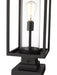 Outdoor Pier Mounted Fixture Z-Lite 584PHMS-SQPM-BK Black Dunbroch 1 Light Outdoor Pier Mounted Fixture Z-Lite