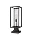 Outdoor Pier Mounted Fixture Z-Lite 584PHMS-SQPM-BK Black Dunbroch 1 Light Outdoor Pier Mounted Fixture Z-Lite