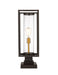 Outdoor Pier Mounted Fixture Z-Lite 584PHMS-SQPM-DBZ Deep Bronze + Outdoor Brass Dunbroch 1 Light Outdoor Pier Mounted Fixture Z-Lite