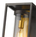 Outdoor Wall Light Z-Lite 584S-DBZ-OBS Deep Bronze + Outdoor Brass Dunbroch 1 Light Outdoor Wall Light Z-Lite