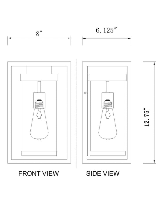Outdoor Wall Light Z-Lite 584S-DBZ-OBS Deep Bronze + Outdoor Brass Dunbroch 1 Light Outdoor Wall Light Z-Lite