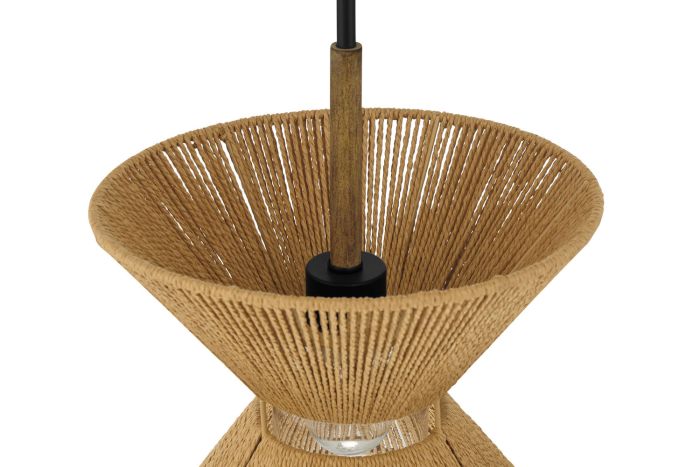 Craftmade 58591-FBWAL Serena 1 Light Pendant in Flat Black/Walnut