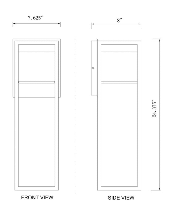 Outdoor Wall Light Z-Lite 585B-BK-LED Black Barwick 1 Light Outdoor Wall Light Z-Lite