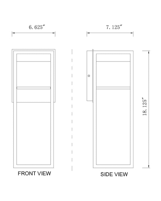 Outdoor Wall Light Z-Lite 585M-BK-LED Black Barwick 1 Light Outdoor Wall Light Z-Lite
