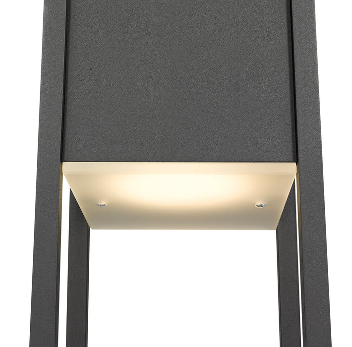 Outdoor Pier Mounted Fixture Z-Lite 585PHBR-533PM-BK-LED Black Barwick 1 Light Outdoor Pier Mounted Fixture Z-Lite