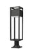 Outdoor Pier Mounted Fixture Z-Lite 585PHBR-533PM-BK-LED Black Barwick 1 Light Outdoor Pier Mounted Fixture Z-Lite