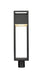 Outdoor Post Mount Fixture Z-Lite 585PHBR-BK-LED Black Barwick 1 Light Outdoor Post Mount Fixture Z-Lite