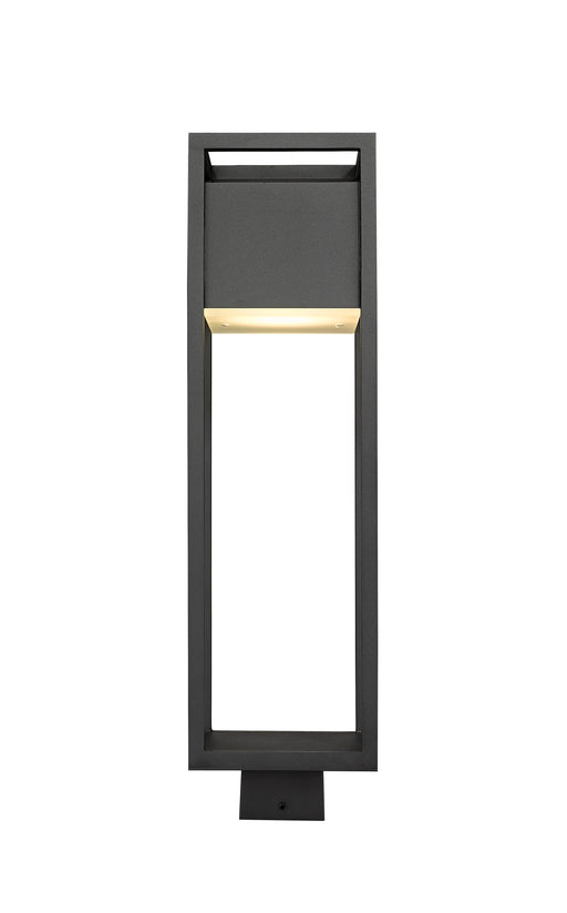 Outdoor Post Mount Fixture Z-Lite 585PHBS-BK-LED Black Barwick 1 Light Outdoor Post Mount Fixture Z-Lite